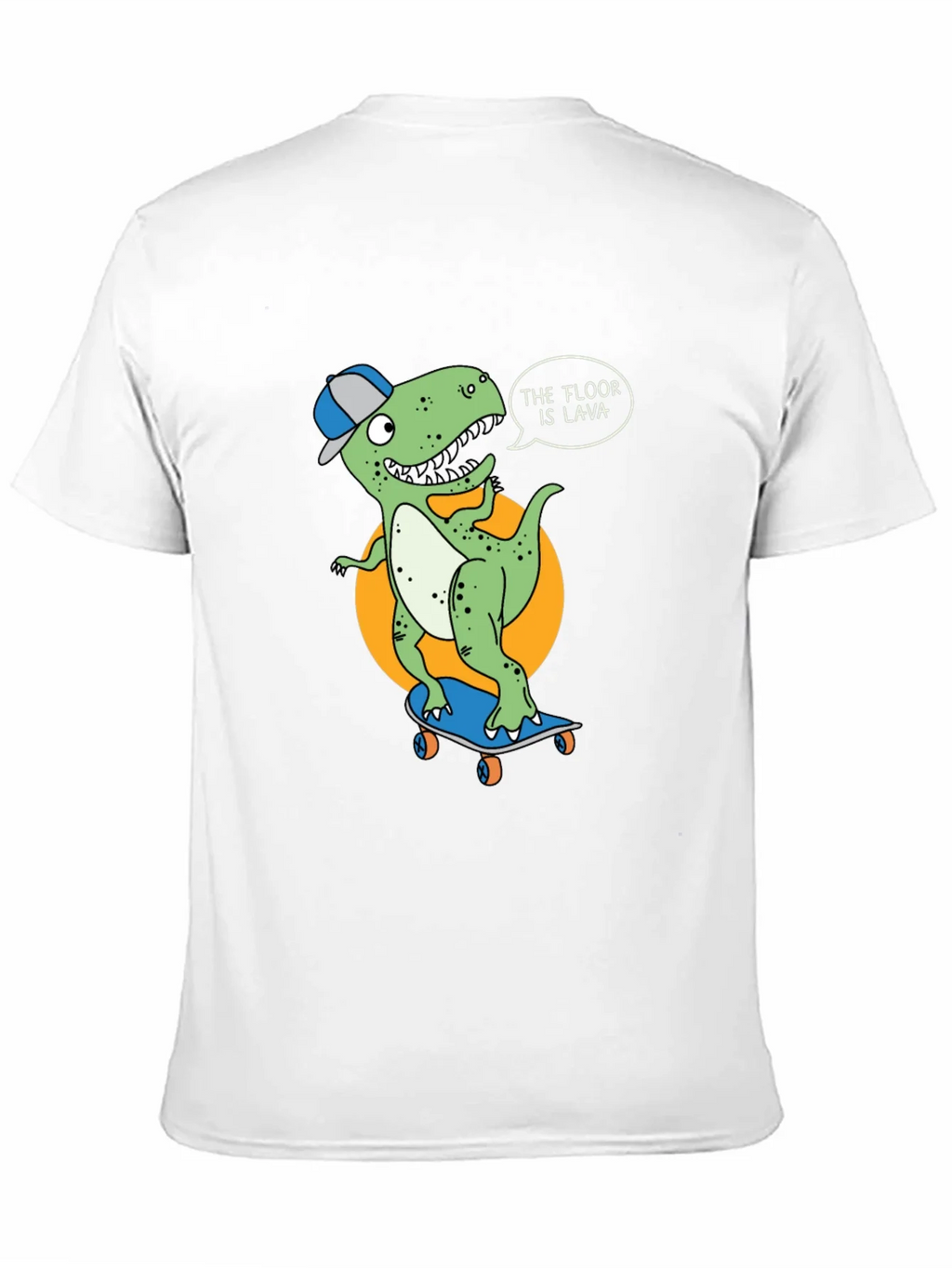 Dino Skateboarder T-Shirt - The Floor is Lava!