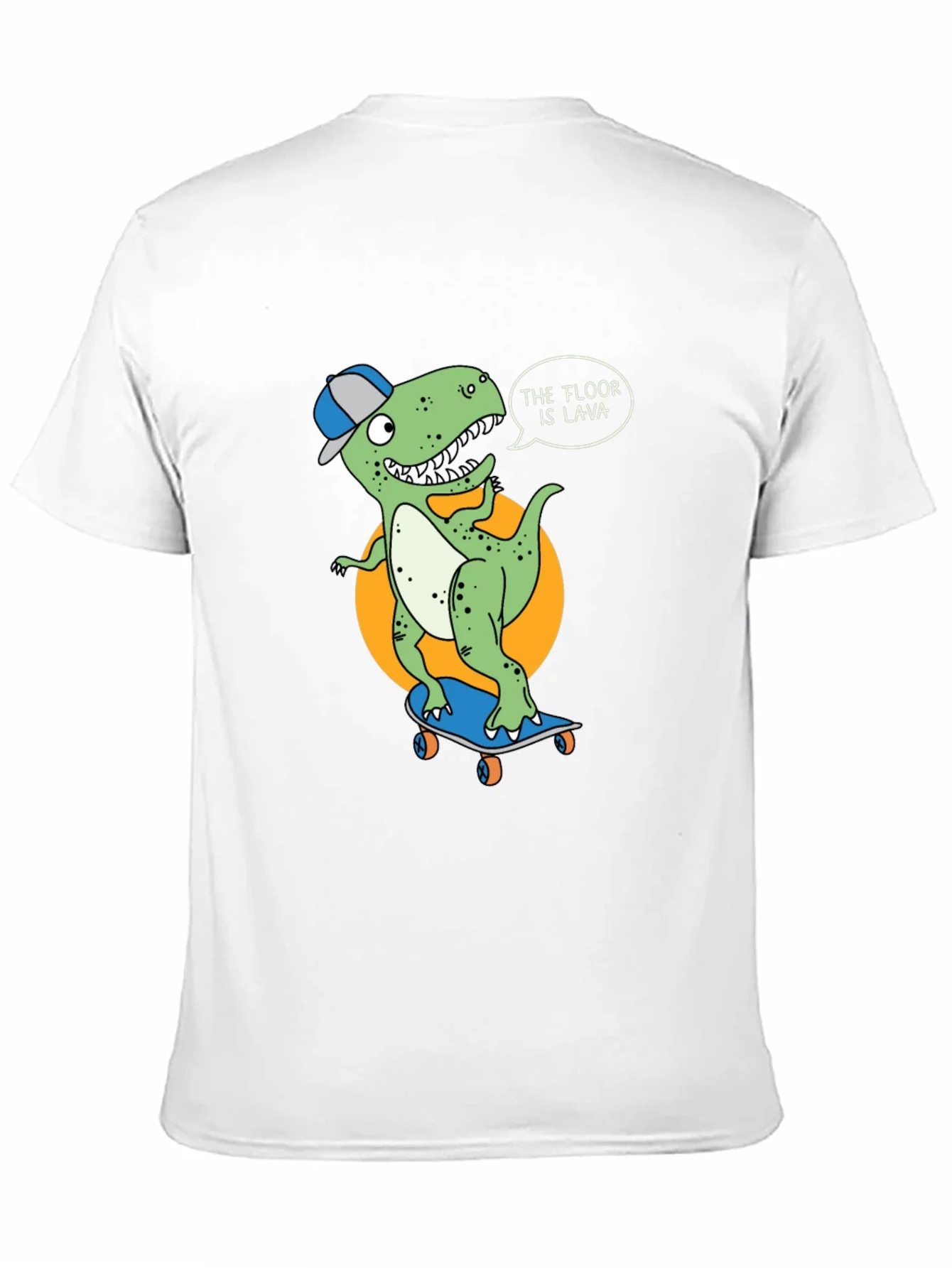 Dino Skateboarder T-Shirt - The Floor is Lava!