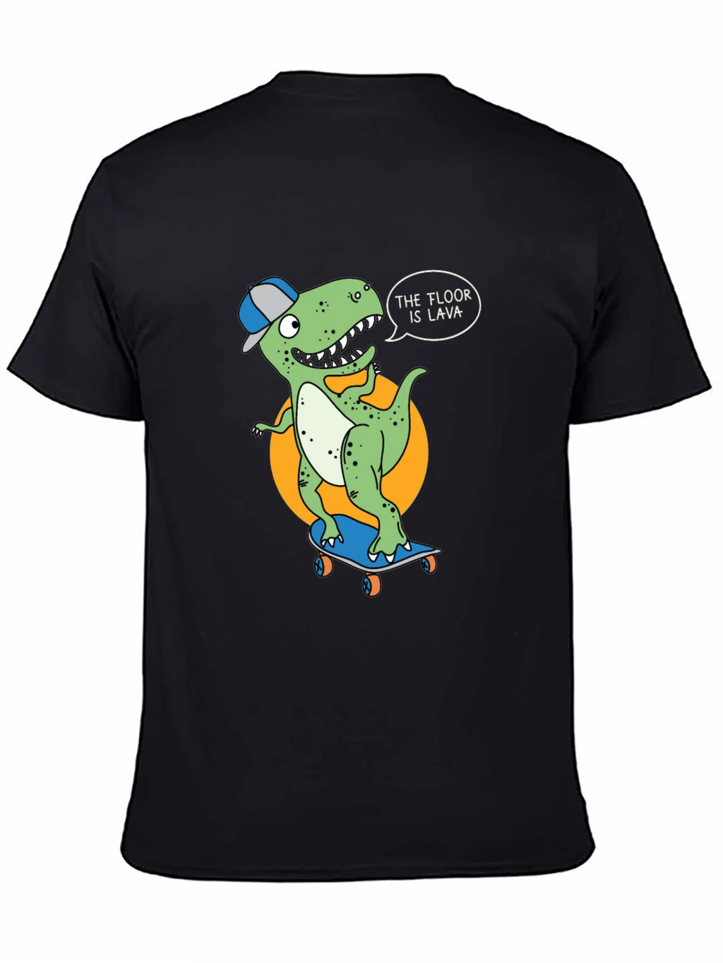 Dino Skateboarder T-Shirt - The Floor is Lava!