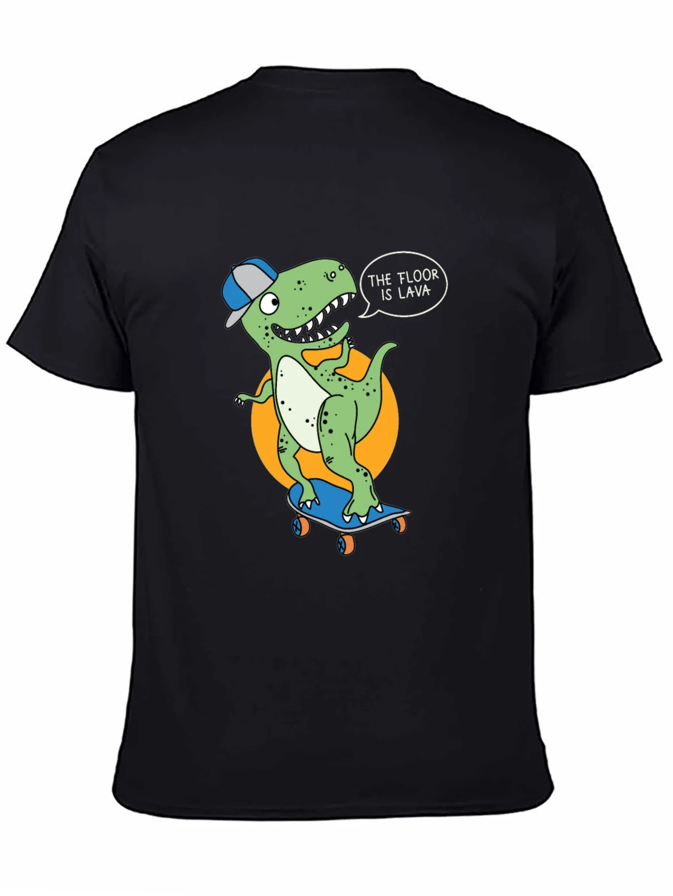 Dino Skateboarder T-Shirt - The Floor is Lava!