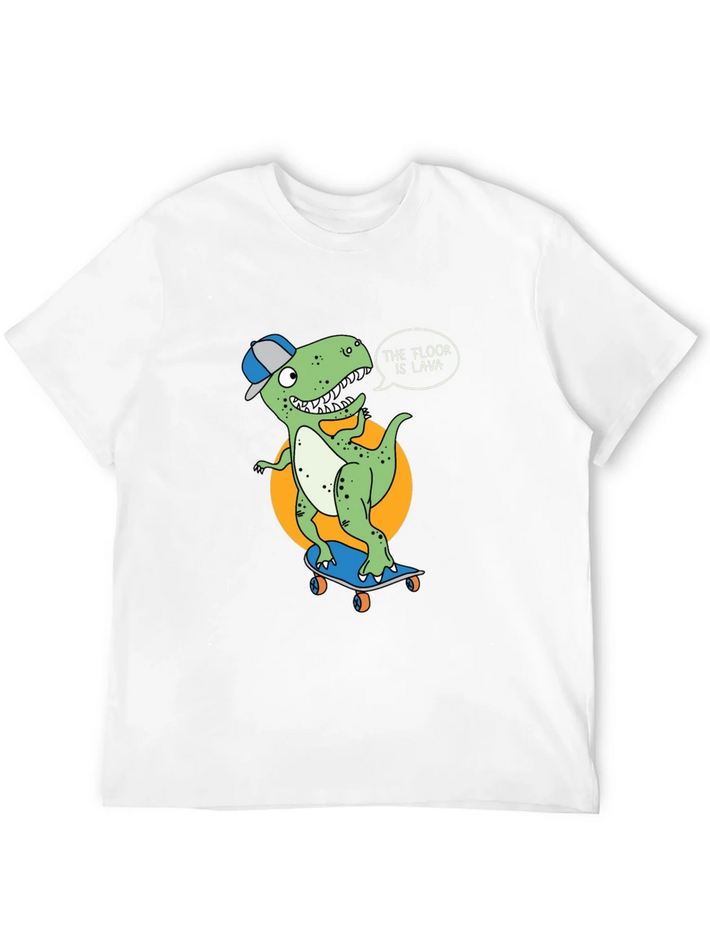 Dino Skateboarder T-Shirt - The Floor is Lava!