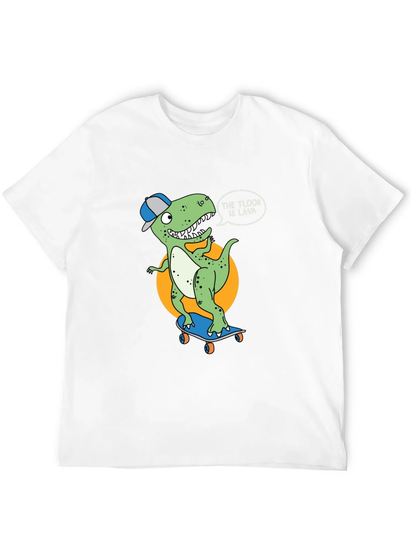 Dino Skateboarder T-Shirt - The Floor is Lava!