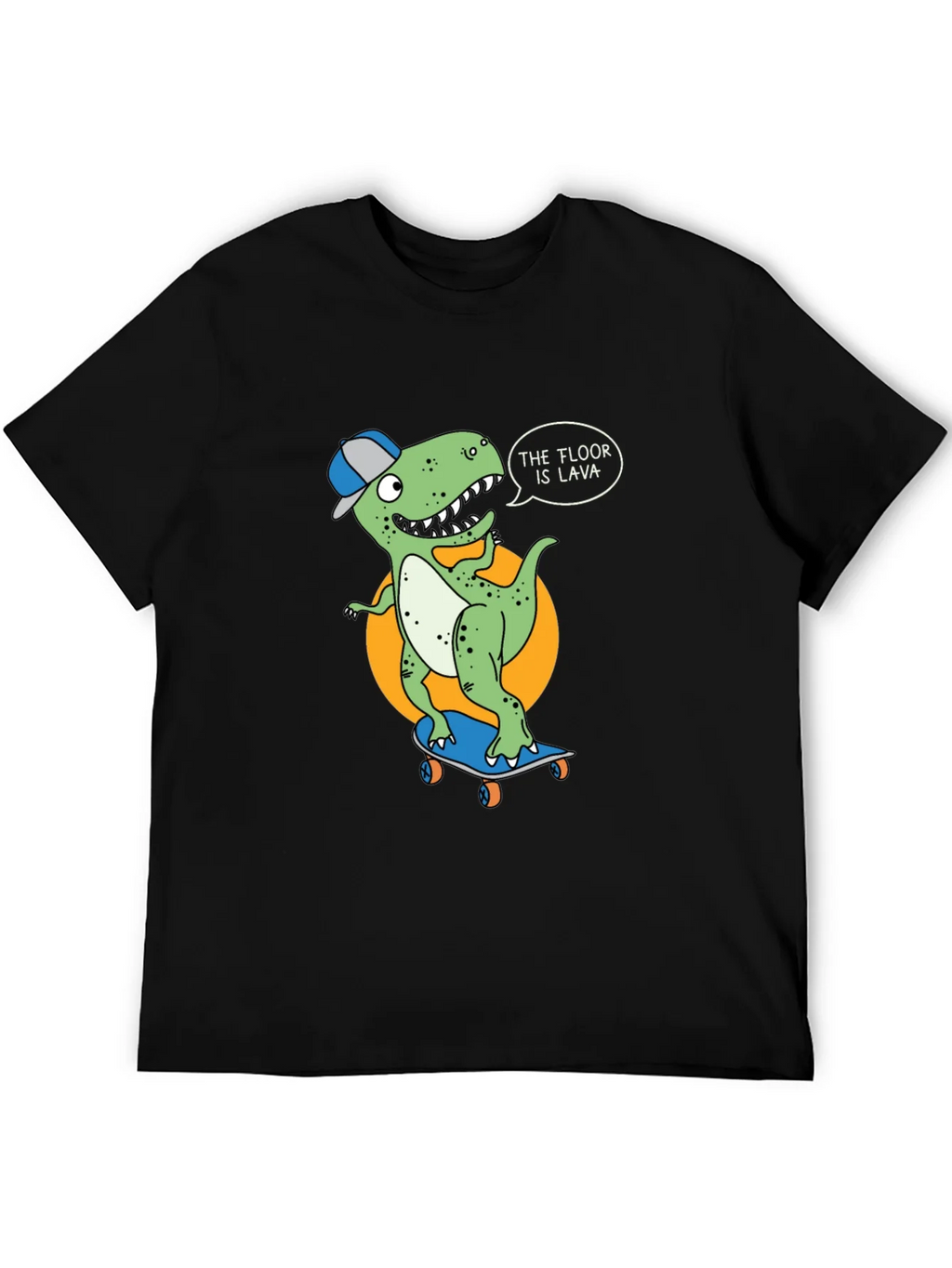 Dino Skateboarder T-Shirt - The Floor is Lava!