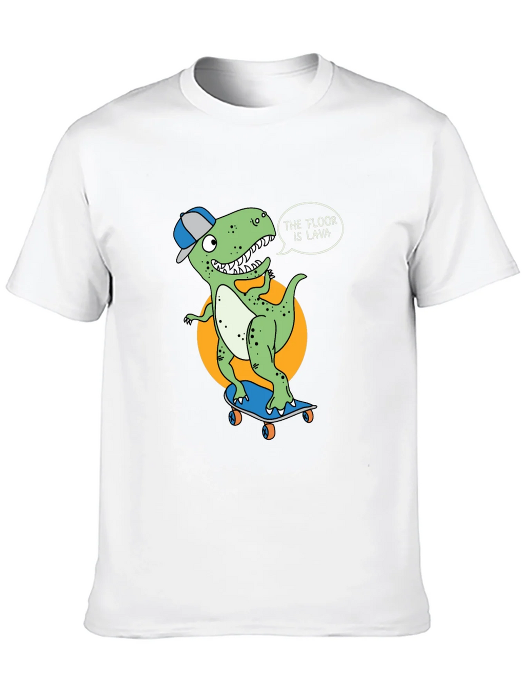 Dino Skateboarder T-Shirt - The Floor is Lava!