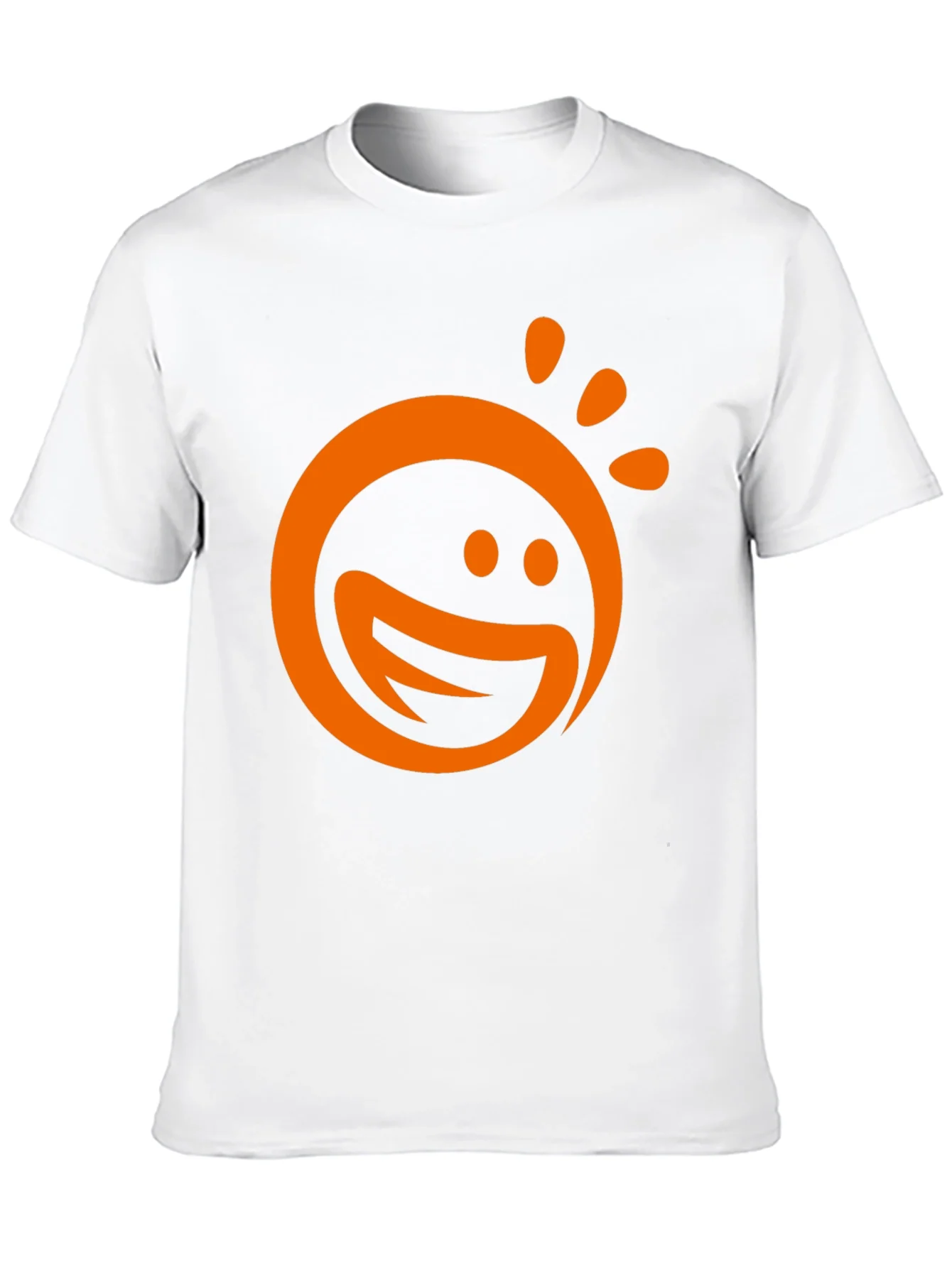 Happy Sun Graphic Tee - Black Cotton Blend T-Shirt