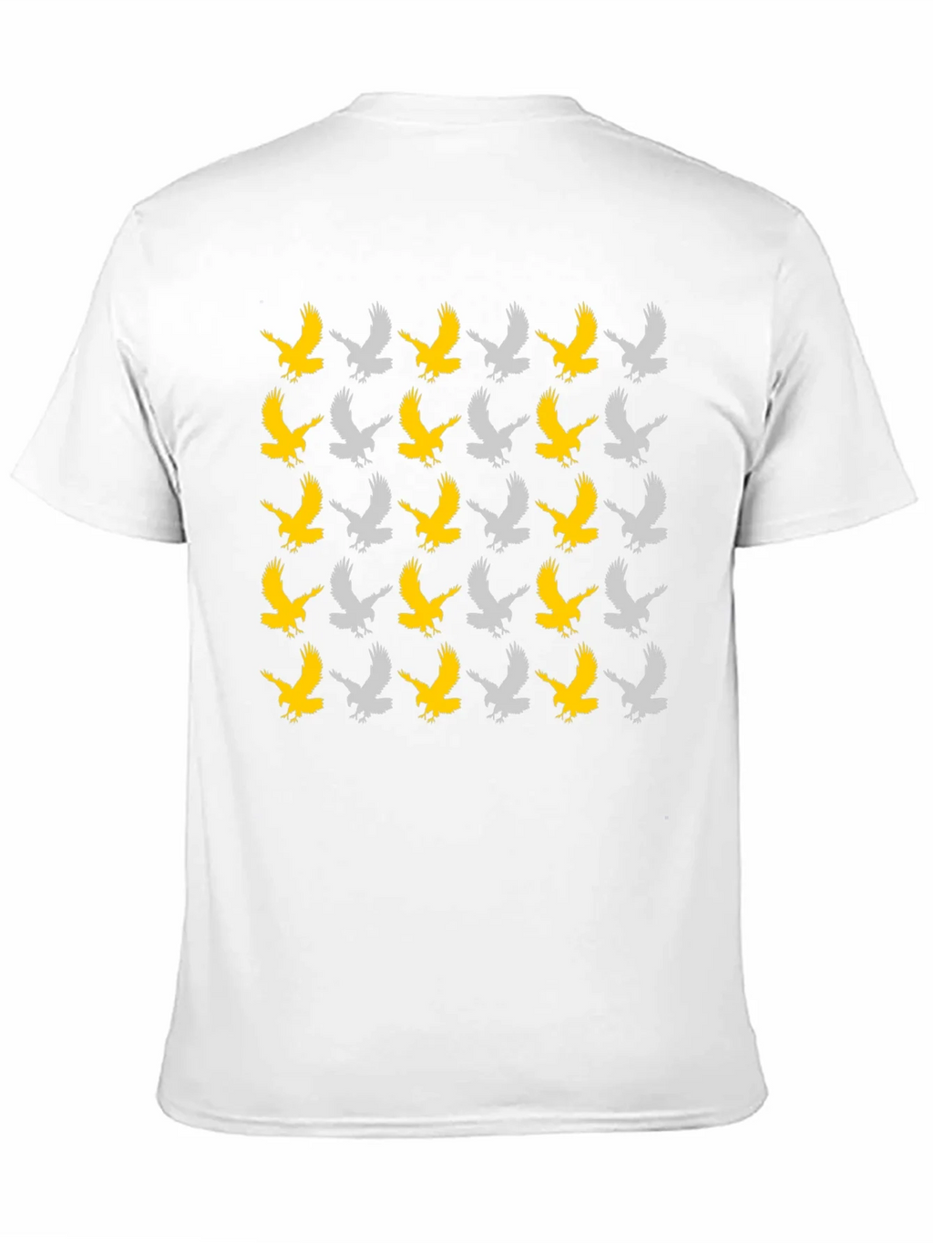 Eagle Pattern Tee - Black Cotton Graphic T-Shirt