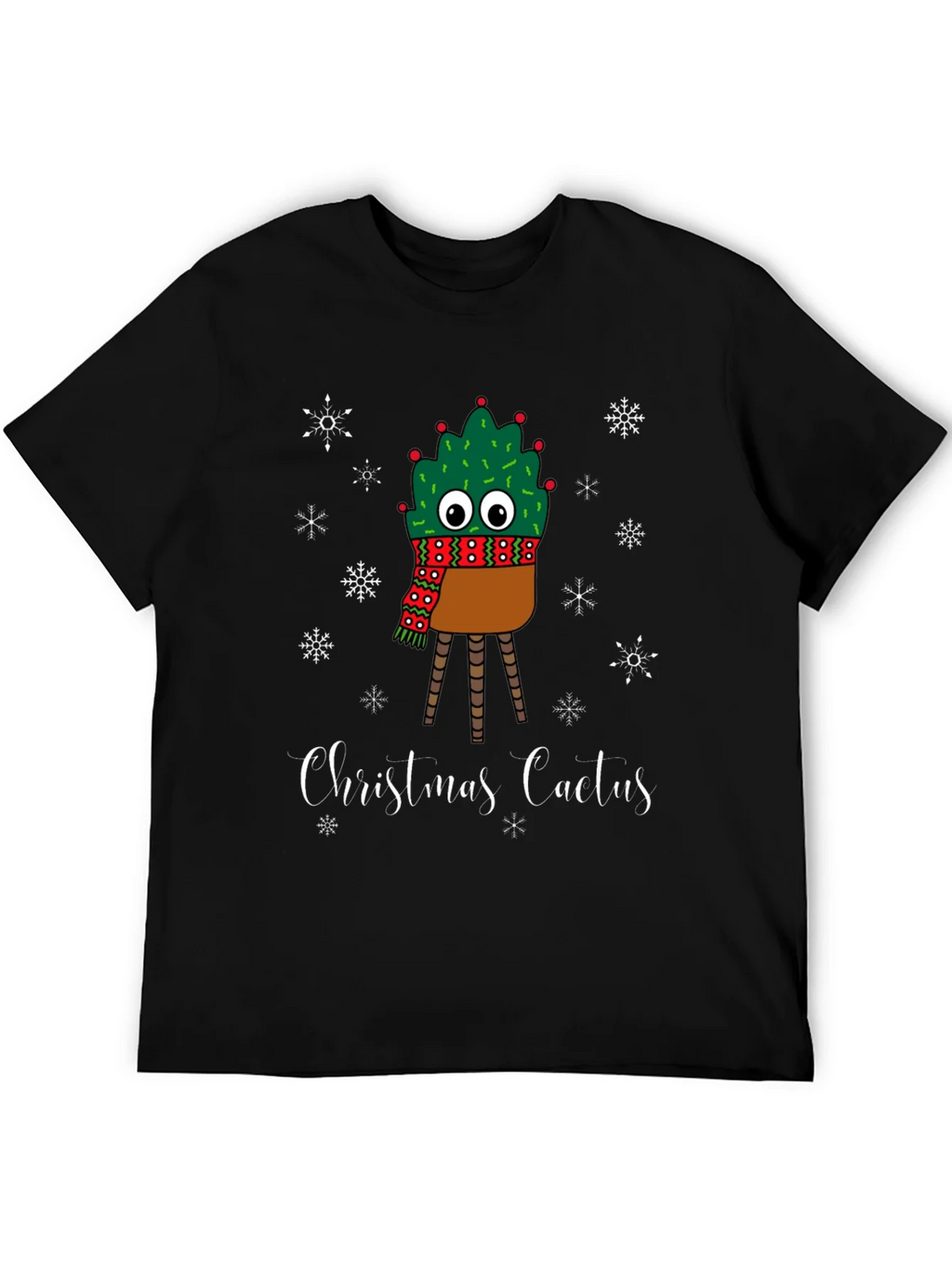 Christmas Cactus T-Shirt - Holiday Festive Graphic Tee