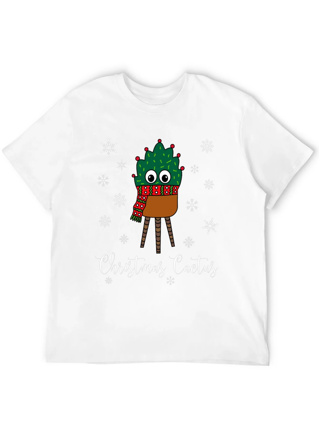 Christmas Cactus T-Shirt - Holiday Festive Graphic Tee