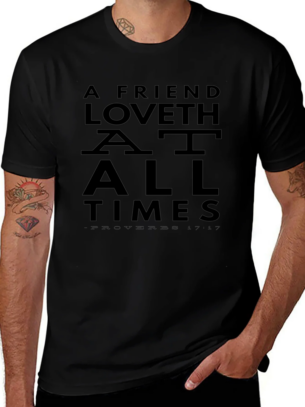 A Friend Loveth T-Shirt - Proverbs 17:17 Graphic Tee