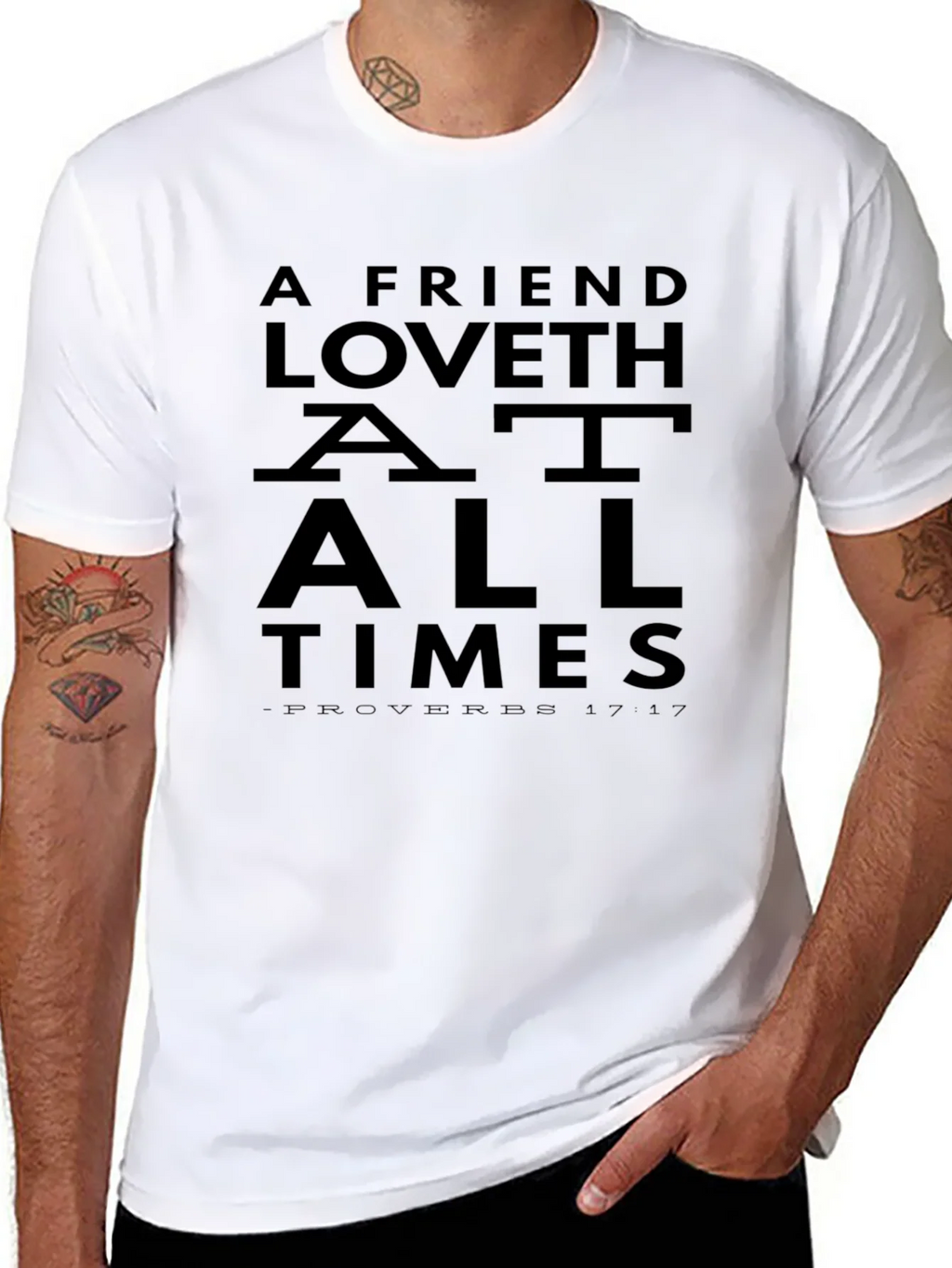 A Friend Loveth T-Shirt - Proverbs 17:17 Graphic Tee
