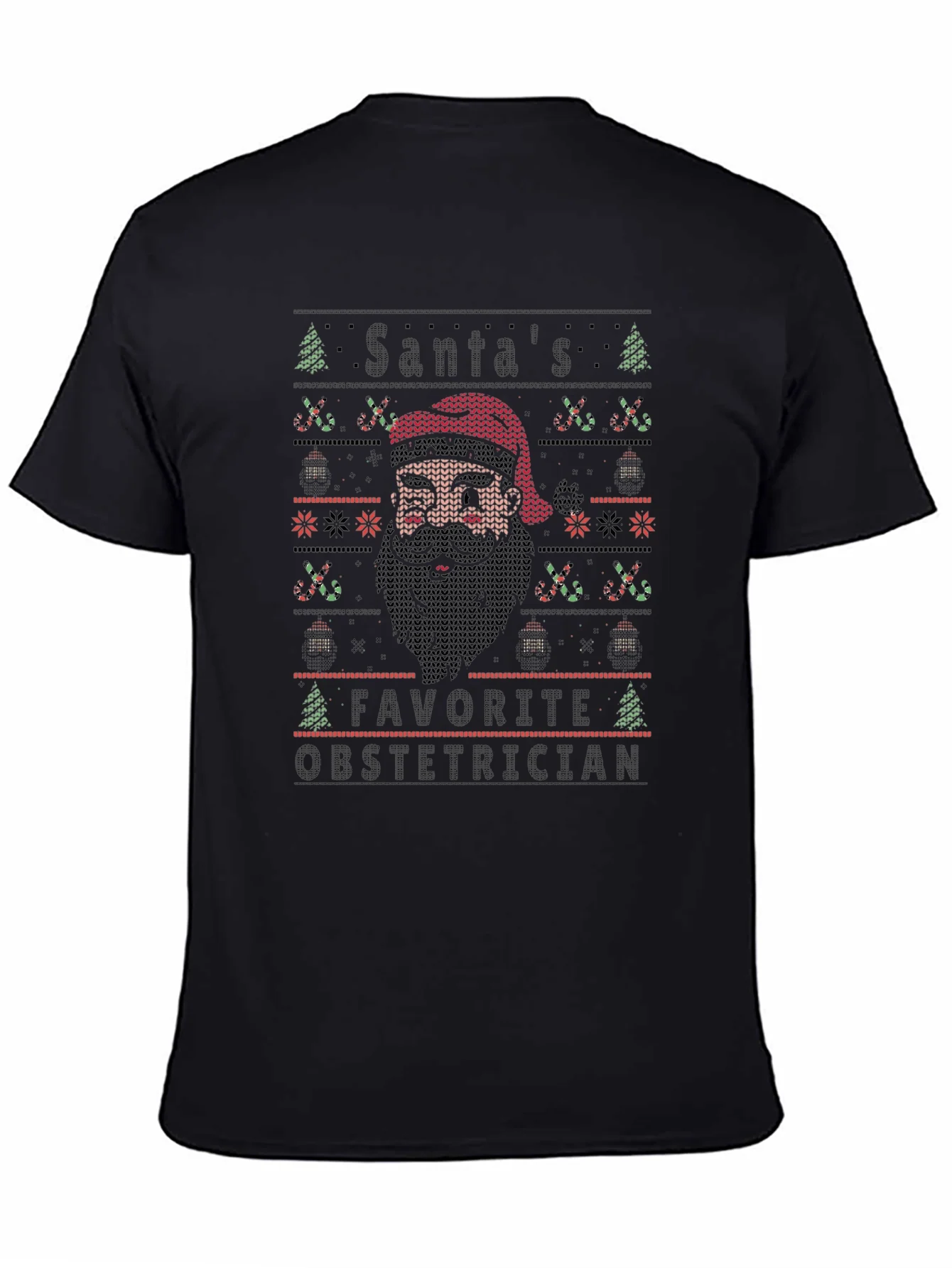 Santas Favorite Obstetrician Holiday Knit T-Shirt