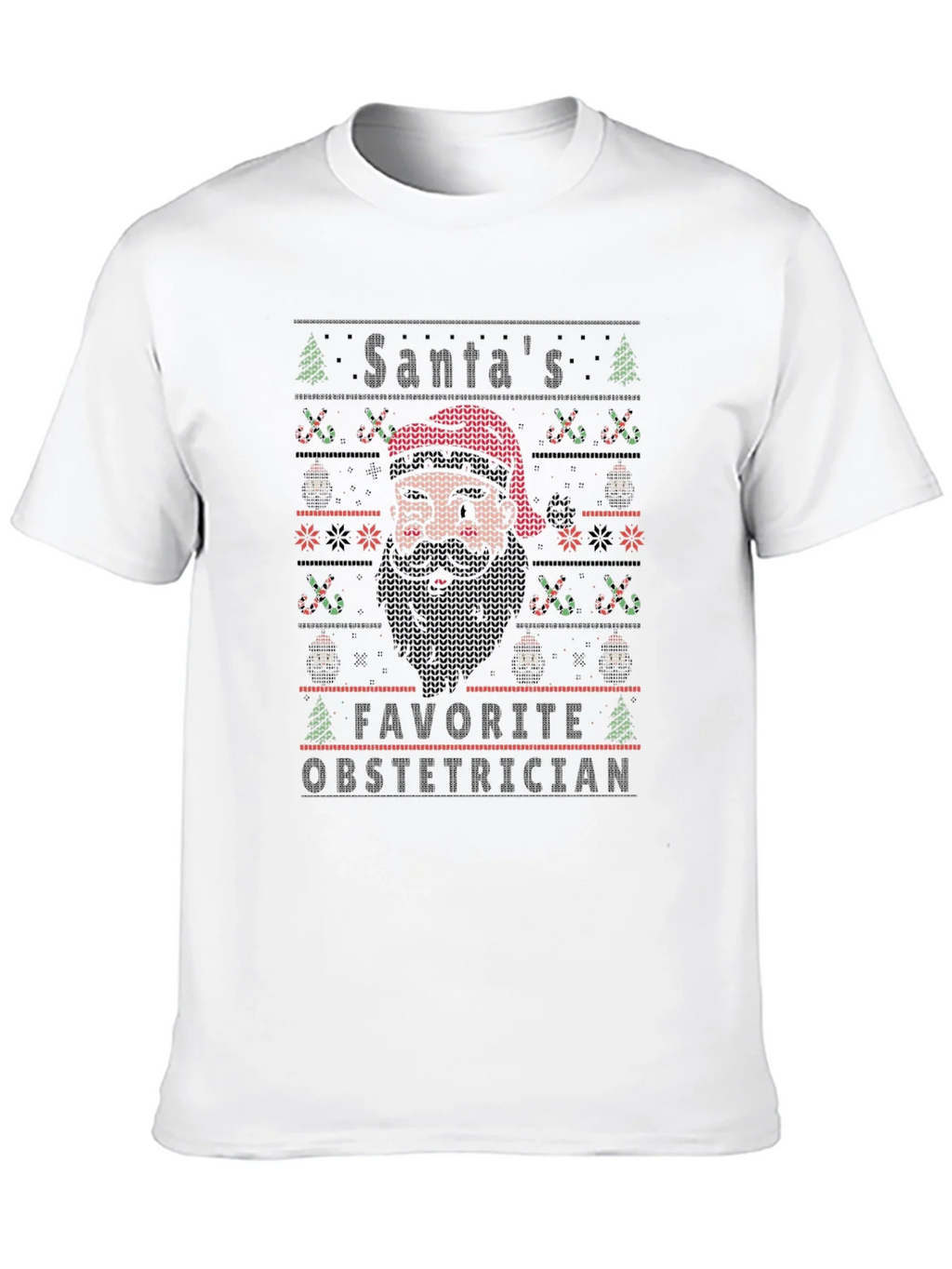 Santas Favorite Obstetrician Holiday Knit T-Shirt