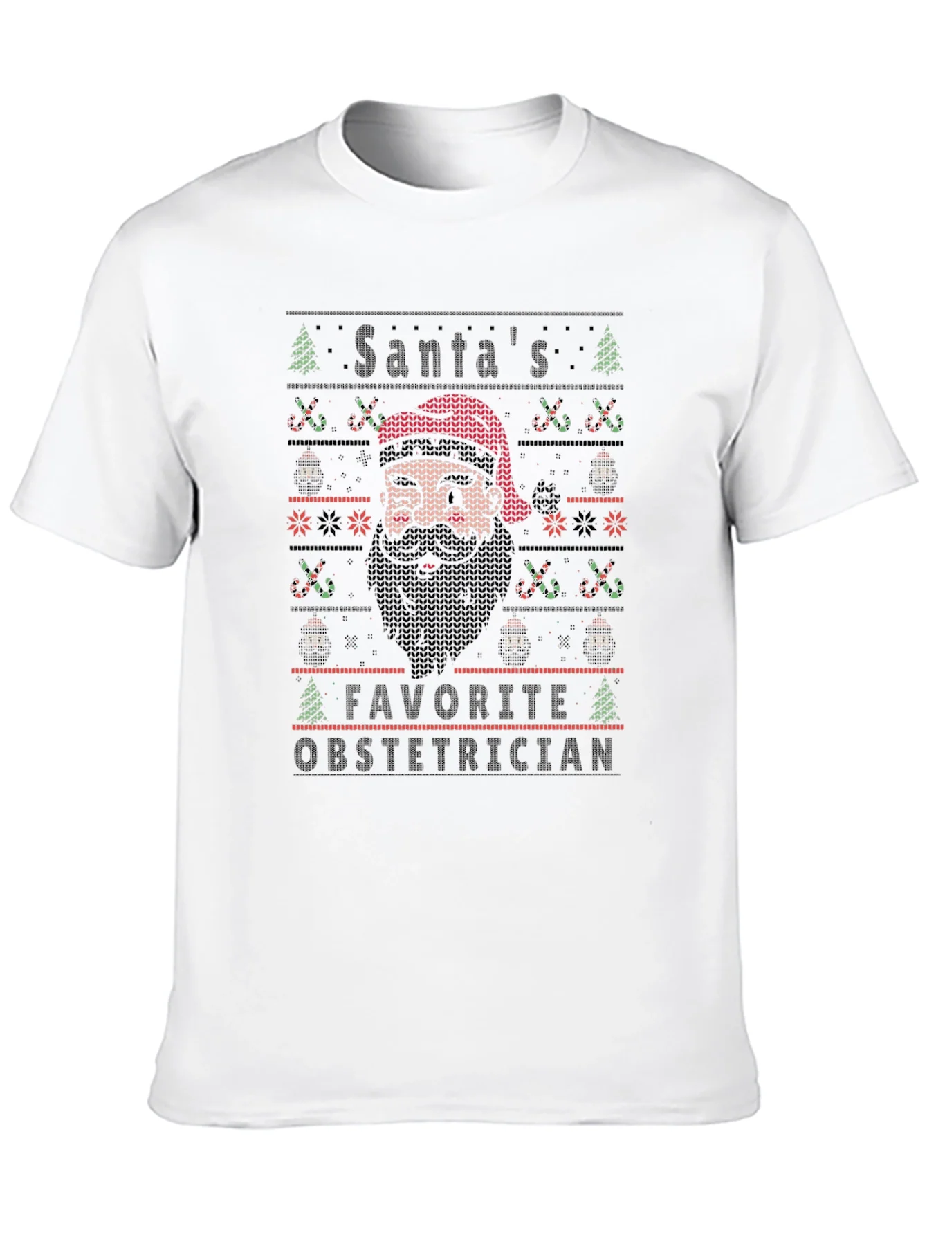 Santas Favorite Obstetrician Holiday Knit T-Shirt