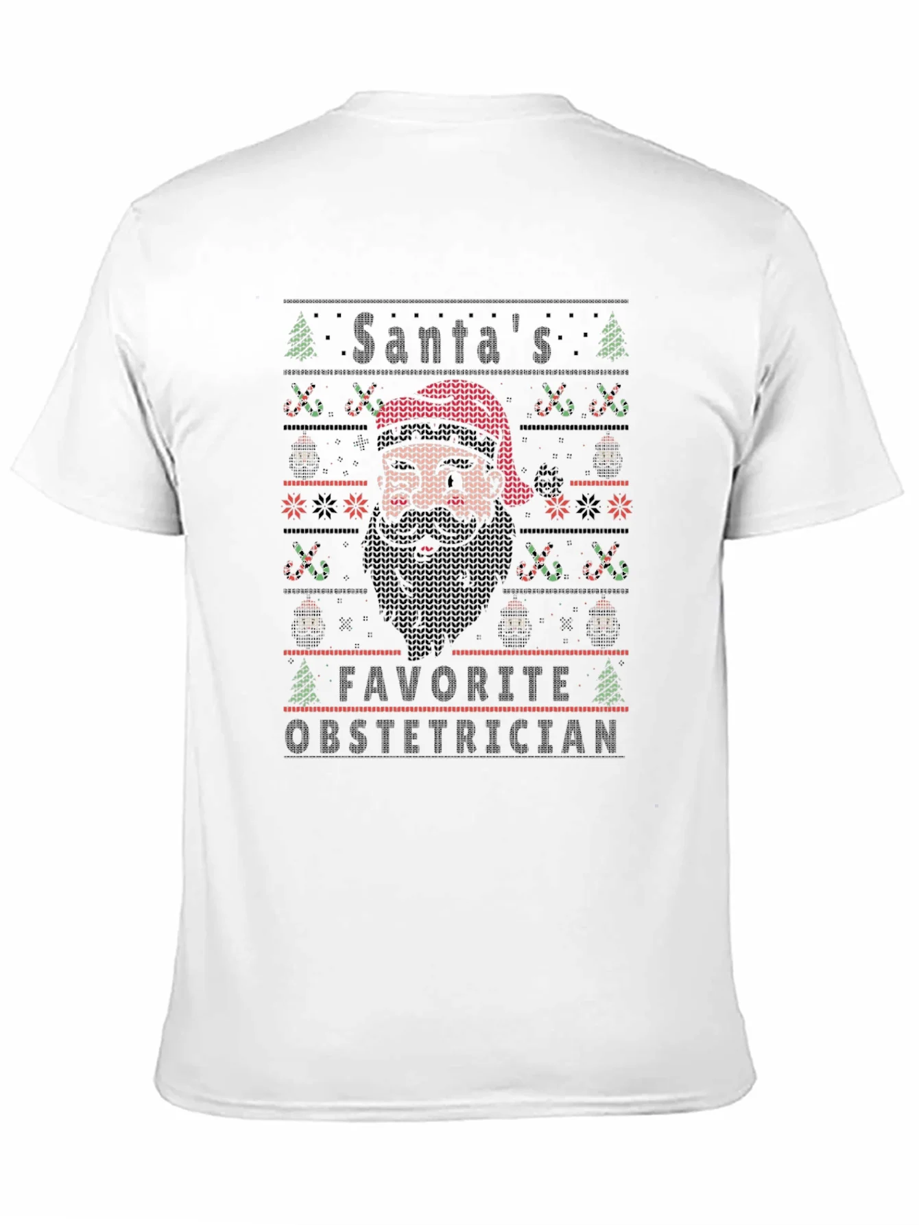 Santas Favorite Obstetrician Holiday Knit T-Shirt
