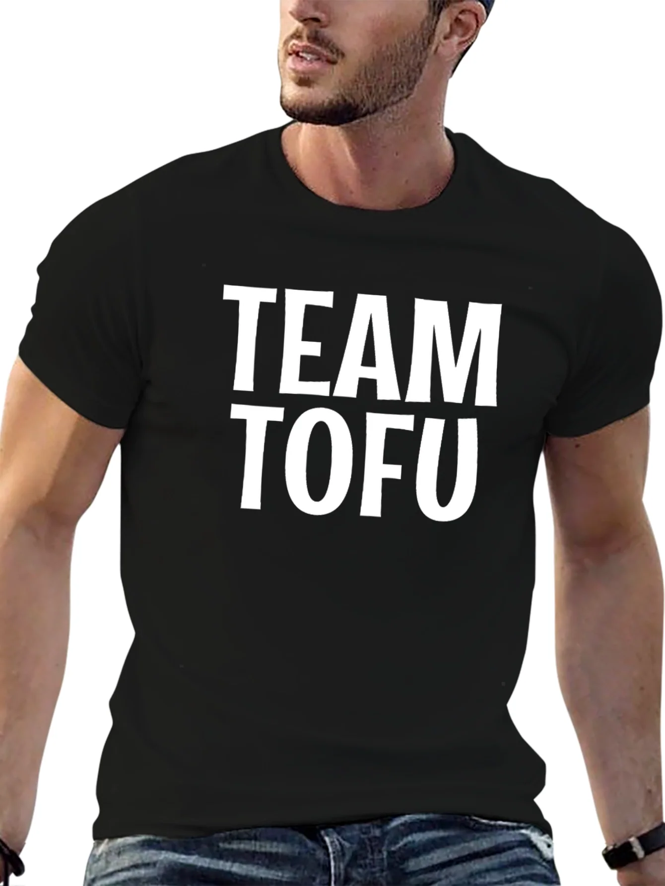 Team Tofu Black T-Shirt - Vegan & Vegetarian Pride