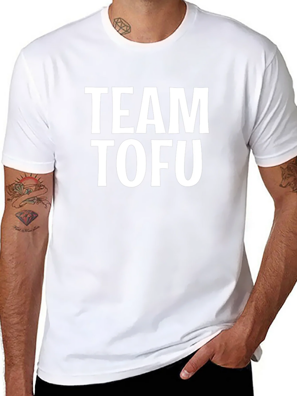Team Tofu Black T-Shirt - Vegan & Vegetarian Pride