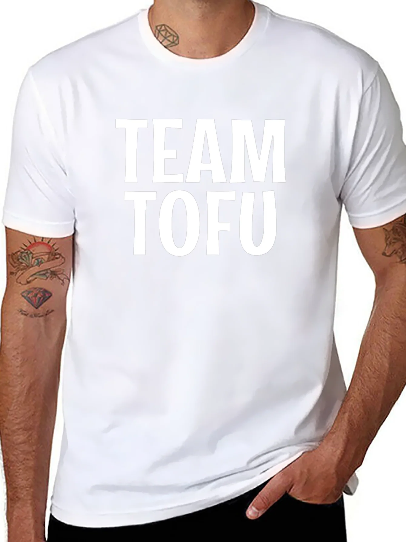 Team Tofu Black T-Shirt - Vegan & Vegetarian Pride