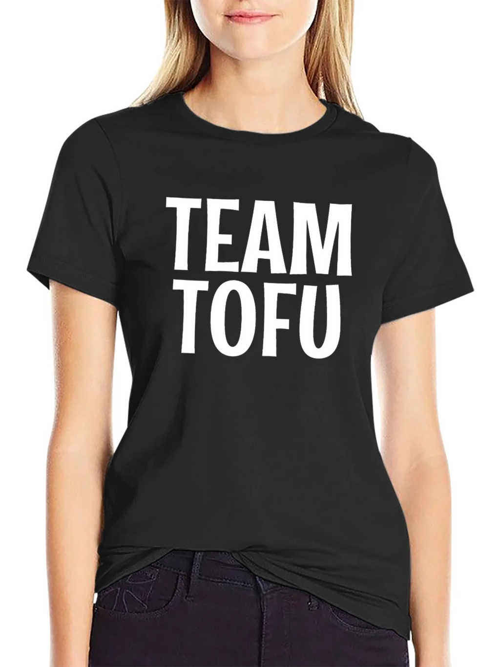 Team Tofu Black T-Shirt - Vegan & Vegetarian Pride